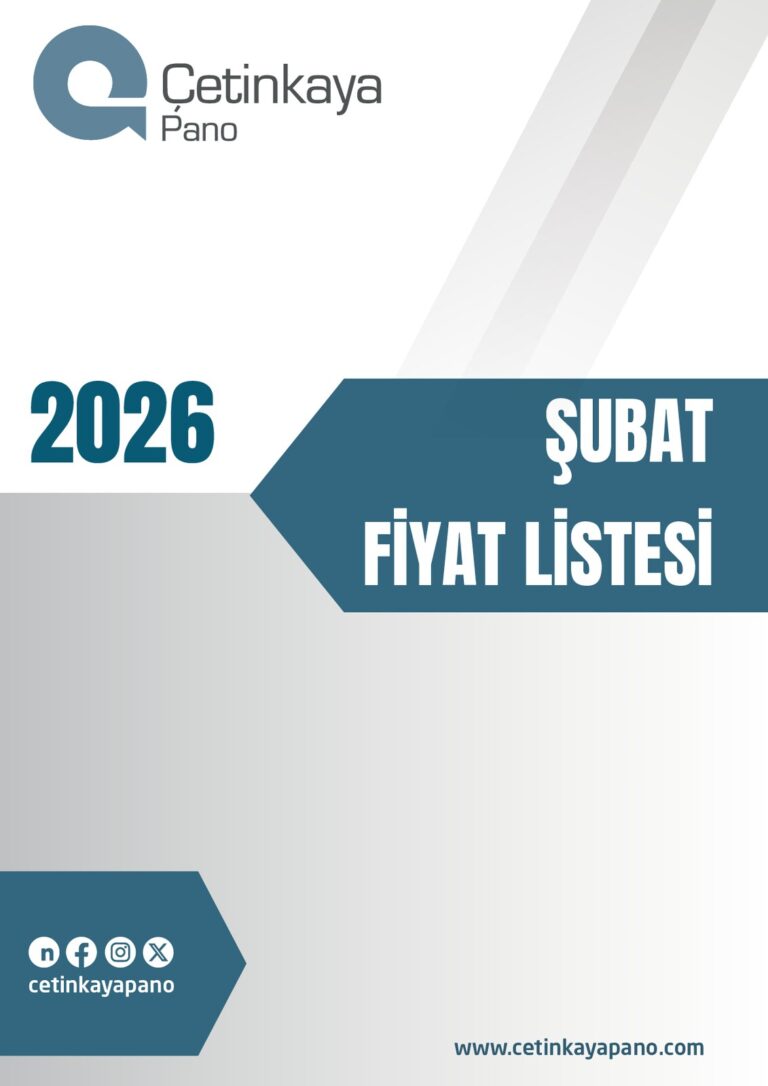 Çetinkaya Güncel 2026 Fiyat Listesi